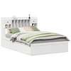 Image de vidaXL Lit en bois massif sans matelas Blanc 140x190 cm pin