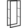 Image de vidaXL Étagère à bois de chauffage noir 55x30x116 cm Acier