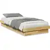 Image de vidaXL Lit en bois massif sans matelas 75x190 cm chêne