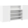 Image de vidaXL Comptoir de réception Blanc 200 x 50 x 103,5 cm Bois composite
