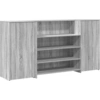 Image de vidaXL Comptoir de réception Gris Sonoma 200x50x103,5 cm Bois composite