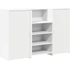 Image de vidaXL Comptoir de réception blanc 155x50x103,5 cm Bois composite