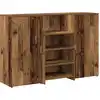 Image de vidaXL Comptoir de réception imitation vieux bois 155x50x103,5 cm Matériau dérivé du bois