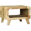 Image de Table basse 50X50X35 Cm en bois de manguier brut massif Lumarko
