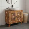 Image de vidaXL Armoire de salle de bain Bois massif r ©cup ©r © et bois d'ing ©nierie