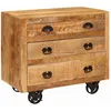Image de Vidaxl Meuble D'Appoint Marron 70 X 38 X 63 Cm Bois De Manguier Massif