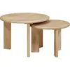Image de vidaXL Tables basses gigognes 2 pièces Noir Bois massif Mango