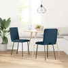 Image de vidaXL Chaise de salle à manger 2 pcs. Bleu velours