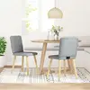 Image de vidaXL Chaise de salle à manger 2 pcs. Tissu gris clair