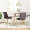 Image de vidaXL Chaise de salle à manger 2 pcs. Marron foncé Tissu