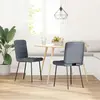 Image de vidaXL Chaise de salle à manger 2 pcs. Gris foncé velours