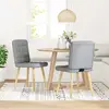 Image de vidaXL Chaise de salle à manger 2 pcs. Tissu gris clair