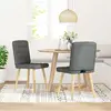 Image de vidaXL Chaise de salle à manger 2 pcs. Tissu gris foncé