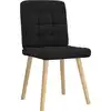 Image de vidaXL Chaise de salle à manger 2 pcs. tissu noir