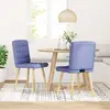 Image de vidaXL Chaise de salle à manger 2 pcs. Tissu bleu jean