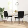 Image de vidaXL Chaise de salle à manger 2 pcs. noir velours