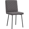 Image de vidaXL Chaise de salle à manger 2 pcs. Gris Similicuir