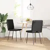 Image de vidaXL Chaise de salle à manger 2 pcs. noir similicuir