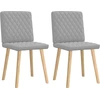 Image de vidaXL Chaise de salle à manger 2 pcs. Tissu gris nuage