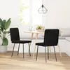 Image de vidaXL Chaise de salle à manger 2 pcs. noir velours