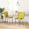 Image de vidaXL Chaise de salle à manger 2 pcs. Jaune velours