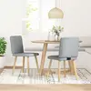 Image de vidaXL Chaise de salle à manger 2 pcs. Tissu gris clair