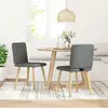 Image de vidaXL Chaise de salle à manger 2 pcs. Tissu gris foncé