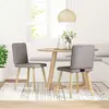 Image de vidaXL Chaise de salle à manger 2 pcs. Tissu taupe