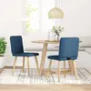 Image de vidaXL Chaise de salle à manger 2 pcs. Bleu Tissu