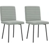 Image de vidaXL Chaise de salle à manger 2 pcs. Gris clair velours