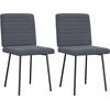 Image de vidaXL Chaise de salle à manger 2 pcs. Gris foncé velours
