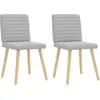 Image de vidaXL Chaise de salle à manger 2 pcs. Tissu gris nuage