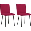Image de vidaXL Chaise de salle à manger 2 pcs. Velours rouge vin