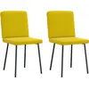 Image de vidaXL Chaise de salle à manger 2 pcs. Jaune velours
