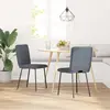 Image de vidaXL Chaise de salle à manger 2 pcs. Gris foncé velours