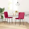 Image de vidaXL Chaise de salle à manger 2 pcs. Velours rouge vin