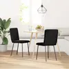 Image de vidaXL Chaise de salle à manger 2 pcs. noir velours