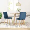 Image de vidaXL Chaise de salle à manger 2 pcs. Bleu Tissu