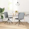 Image de vidaXL Chaise de salle à manger 2 pcs. Tissu gris clair