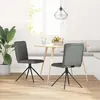 Image de vidaXL Chaise de salle à manger 2 pcs. Tissu gris foncé