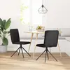 Image de vidaXL Chaise de salle à manger 2 pcs. tissu noir