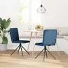Image de vidaXL Chaise de salle à manger 2 pcs. Bleu Tissu