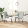 Image de vidaXL Chaise de salle à manger 2 pcs. Gris clair velours