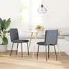 Image de vidaXL Chaise de salle à manger 2 pcs. Gris foncé velours