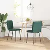 Image de vidaXL Chaise de salle à manger 2 pcs. Vert foncé velours