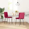 Image de vidaXL Chaise de salle à manger 2 pcs. Velours rouge vin