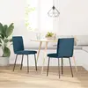 Image de vidaXL Chaise de salle à manger 2 pcs. Bleu velours
