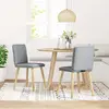 Image de vidaXL Chaise de salle à manger 2 pcs. Tissu gris clair