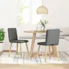 Image de vidaXL Chaise de salle à manger 2 pcs. Tissu gris foncé