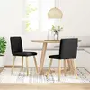 Image de vidaXL Chaise de salle à manger 2 pcs. tissu noir